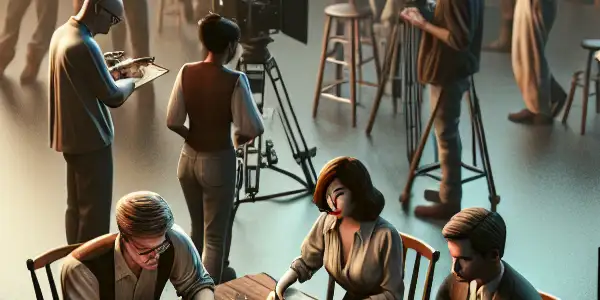 A behind-the-scenes look at a diverse adult film production with a focus on collaboration and inclusivity.<a href=