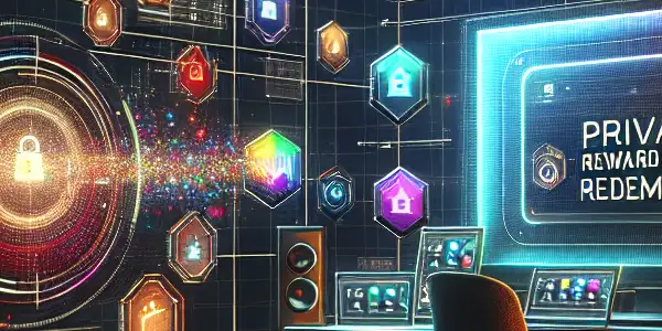 A sleek digital interface showcasing a vibrant adult content platform with colorful progress bars and privacy elements.